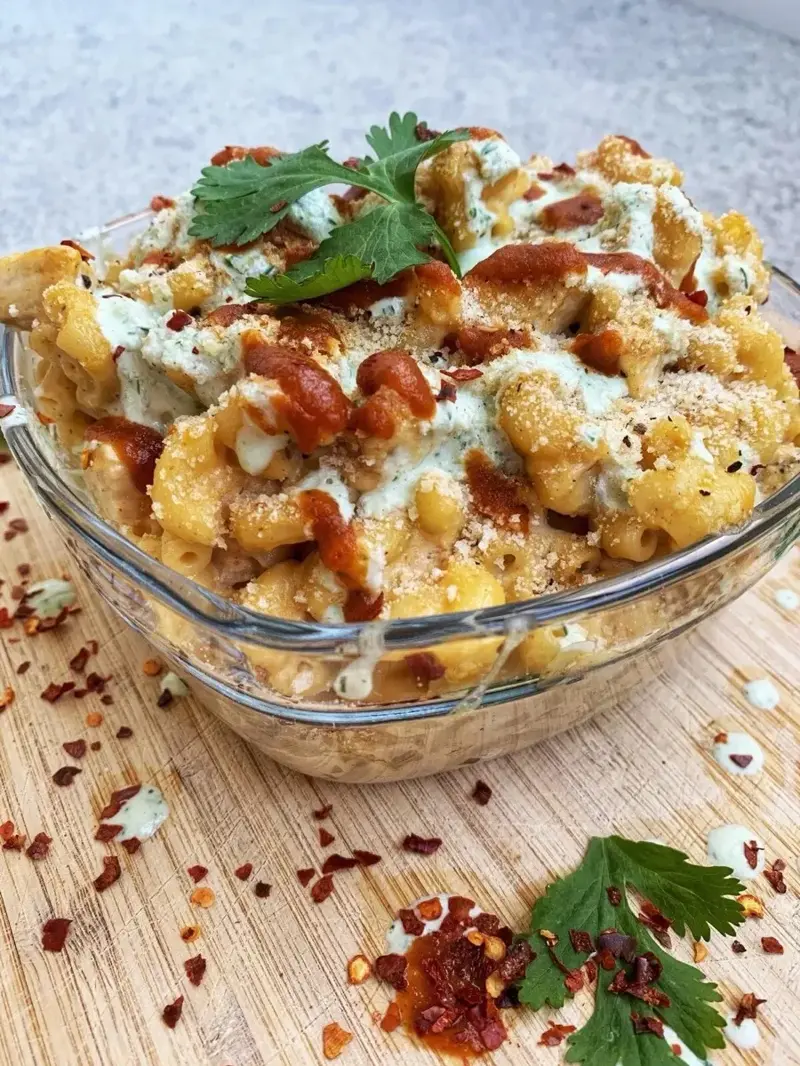 Buffalo 'Chicken' Mac & 'Cheese'